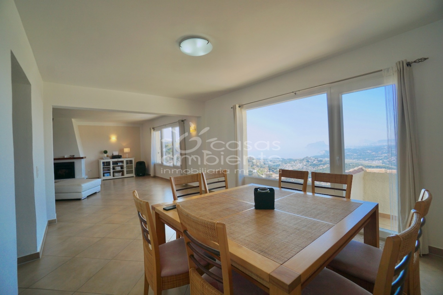 Breathtaking Sea and Mountain Views from the Living / Dining Room. - Villa in Cumbre Del Sol.