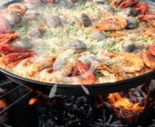 Eating Paella in Moraira