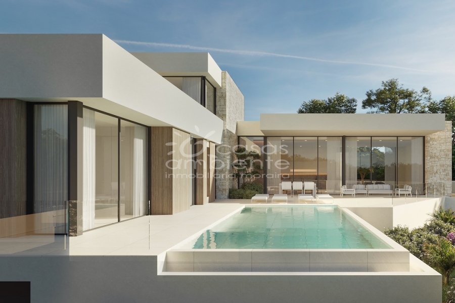 Villa de obra nueva en Moraira con piscina